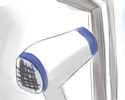 Hình ảnh về Hơ nóng ron tủ lạnh bằng máy sấy tóc