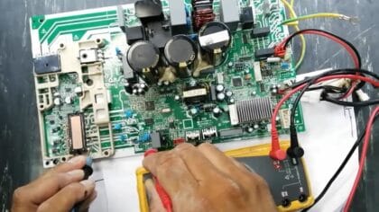 đo đạc bo mạch tủ lạnh bị lỗi