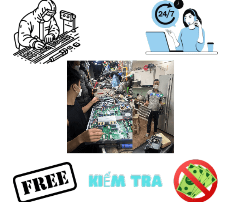 sửa chữa tủ lạnh 24h bảo hành 02 năm