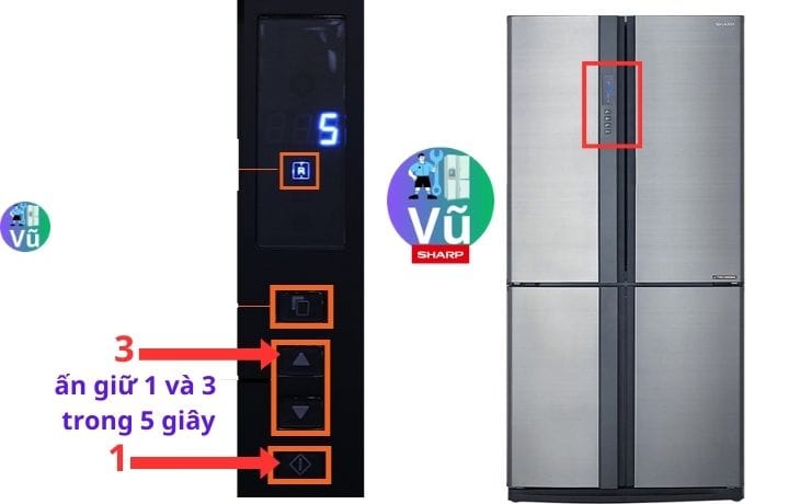 Hướng Dẫn Bật hoặcTắt Chuông Báo Mở Cửa Tủ Lạnh Sharp