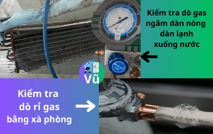 kiểm tra dò rỉ ga dàn nóng dàn lạnh tủ lạnh